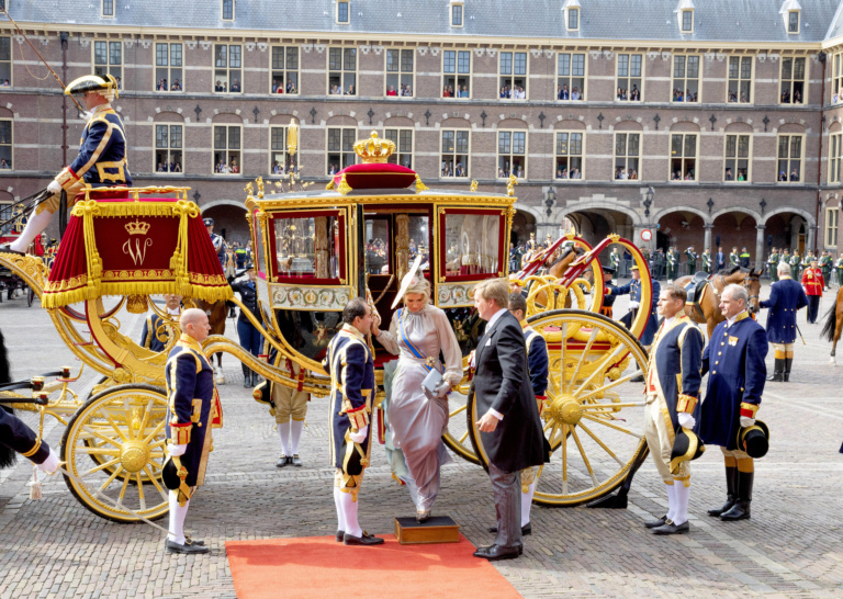 Queen Maxima and King Willem-Alexander during Prinsjesdag, the presentation of the dutch 2019 budget memorandum and the opening of the parliamentary year, in The Hague.